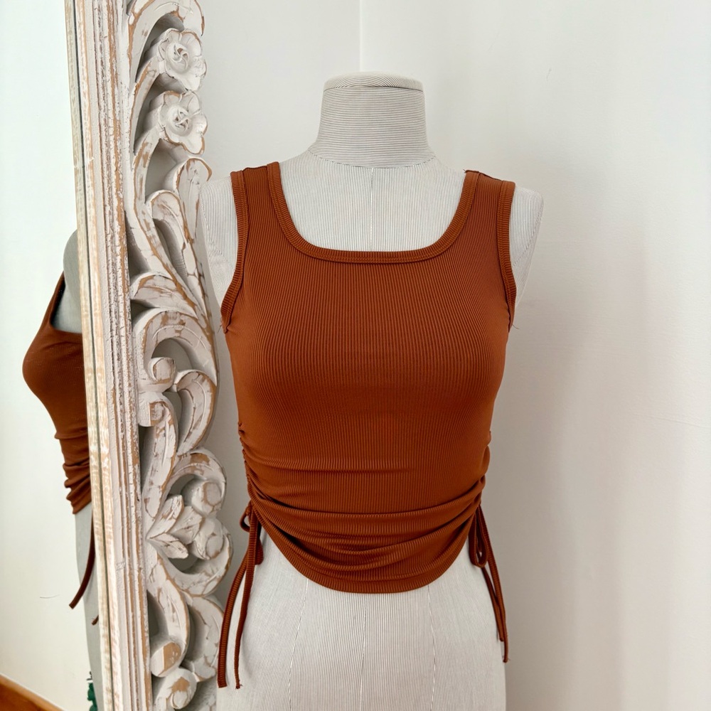 Orange Ruffle Basic Cami - Picture 5 of 11